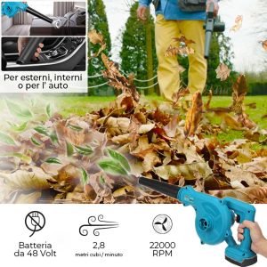 Zefiro 2-in-1 Soffiatore e Aspiratore a Batteria